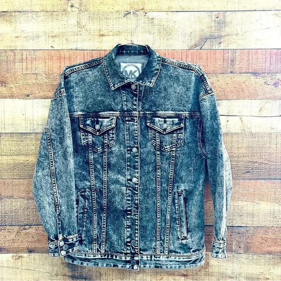 Michael Micheal Kors Ladies Acid-Wash Denim Jacket - Picture 3 of 12